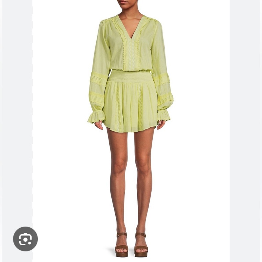 Ramy Brooke Patty Crochet 100% Cotton Mini Dress (S)